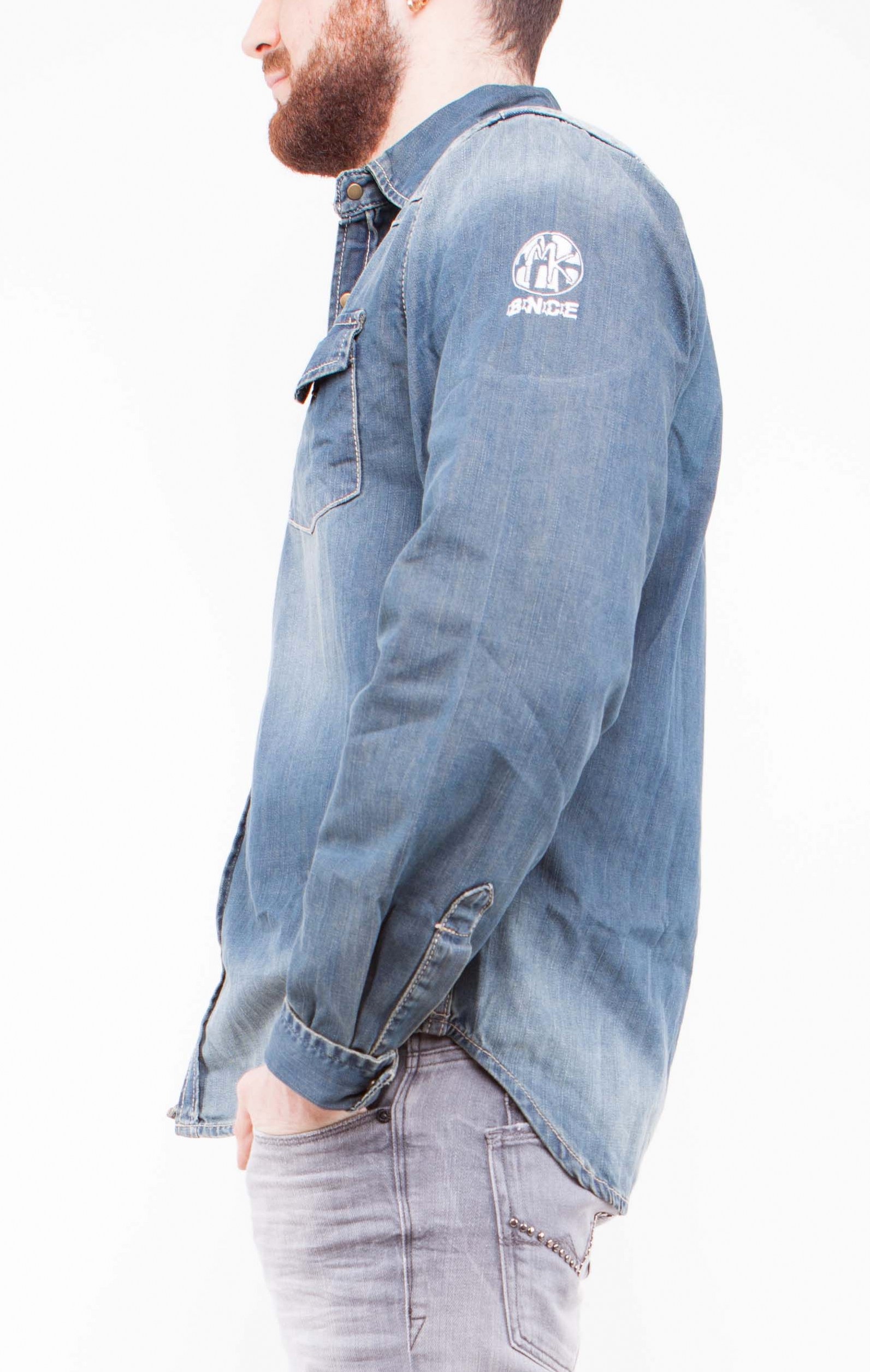 Chemise jeans - Homme - MK BNCE - Fashion - Qualit&eacute; - d&eacute;lav&eacute;