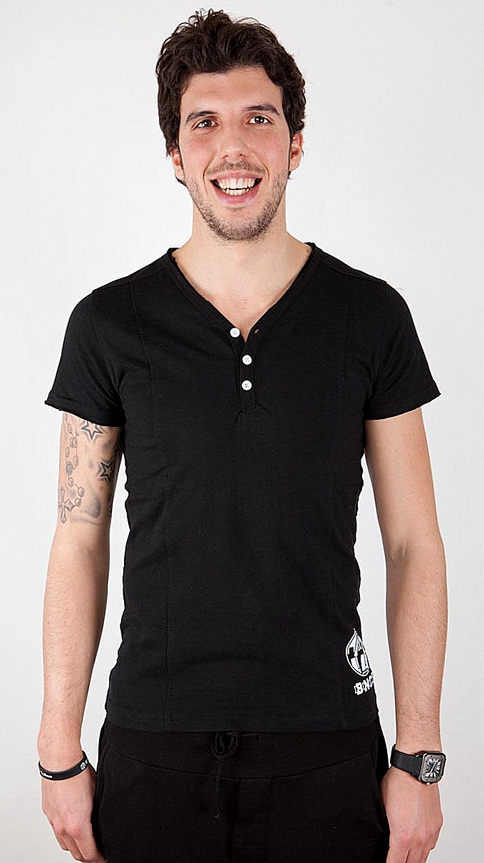 T shirt MK BNCE Bergpa&szlig; V schwarzer Marvin.