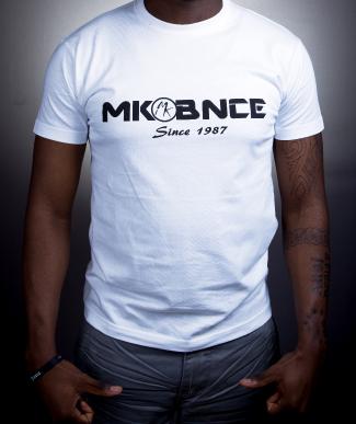 T shirt col rond blanc  coton  MK BNCE